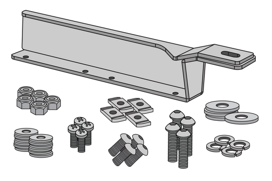 SOLAR PANEL BRACKET TO SUIT RHINO-RACK VORTEX AND HEAVY DUTY CROSSBARS