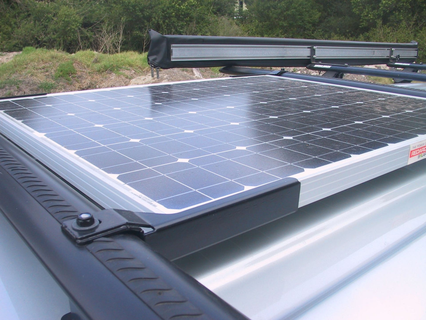 SOLAR PANEL BRACKET TO SUIT RHINO-RACK VORTEX AND HEAVY DUTY CROSSBARS